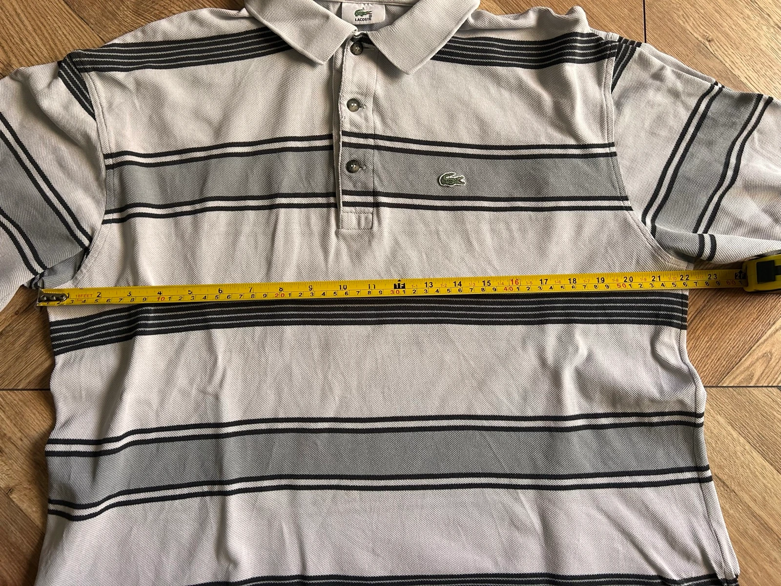 Lacoste long-sleeved striped polo – Size 6 (XL) - Vintage – photo 13